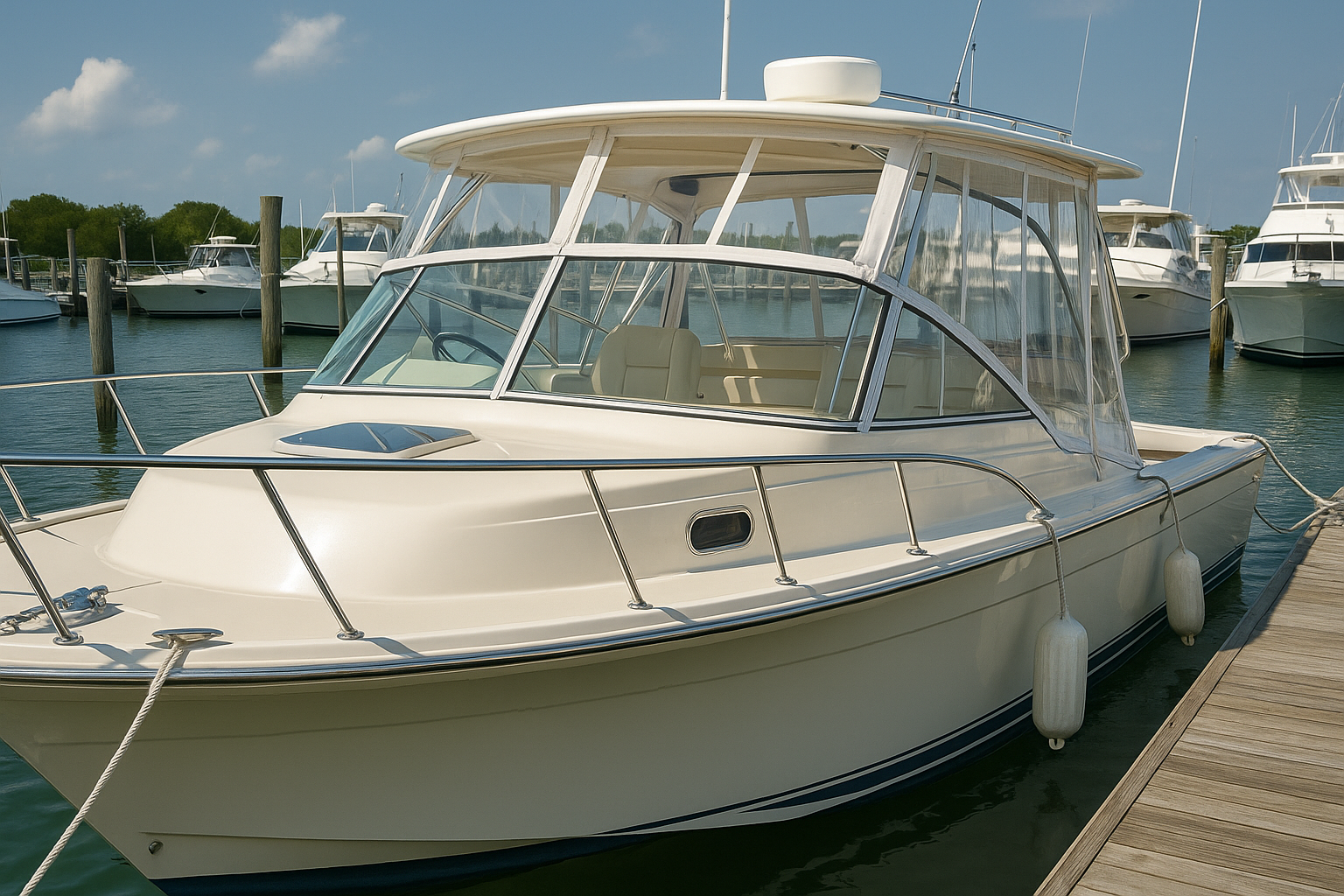 Boat Sitting in Sun
