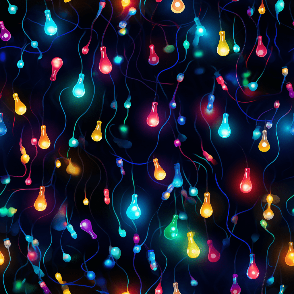 Glowing Christmas Lights Vinyl