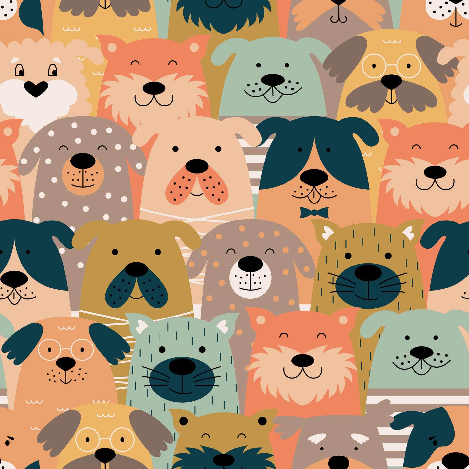 Multi Color Dogs Vinyl