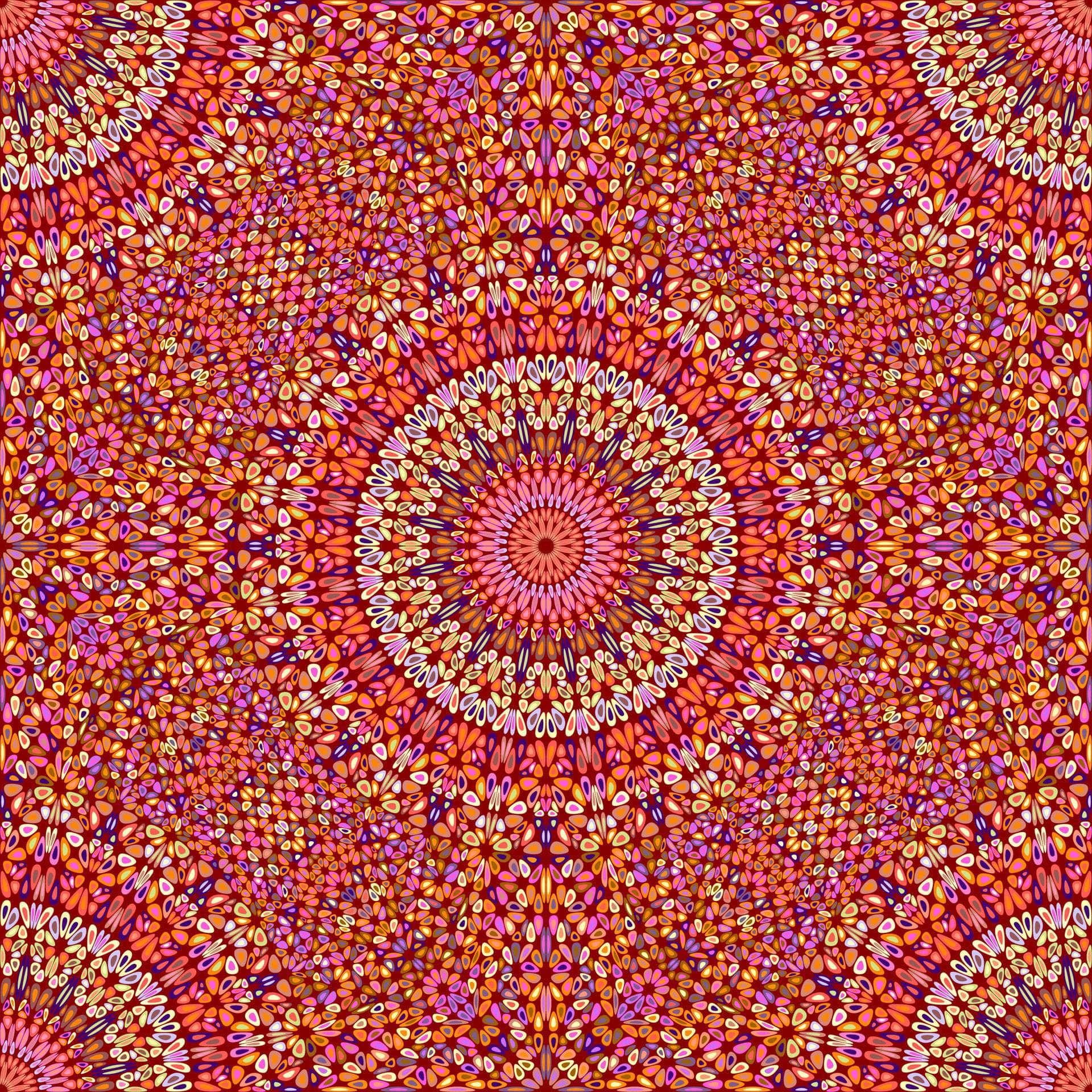 Red Petal Mandala Vinyl