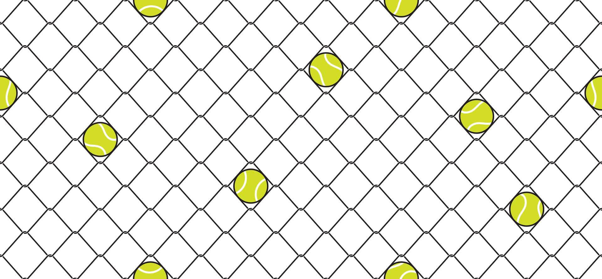 Tennis Ball Stuck In Fence Vinyl