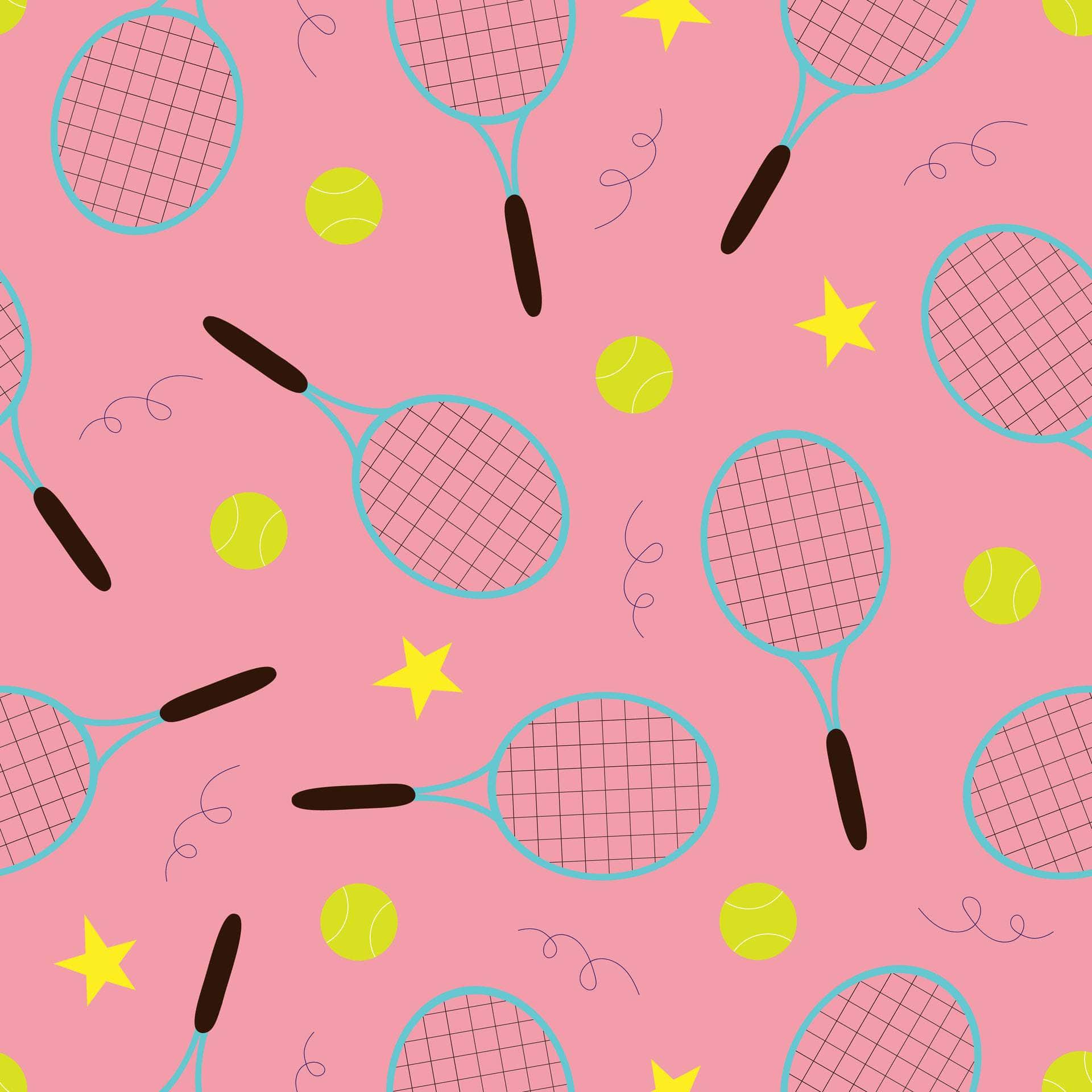 Tennis Racket Stars Vinyl