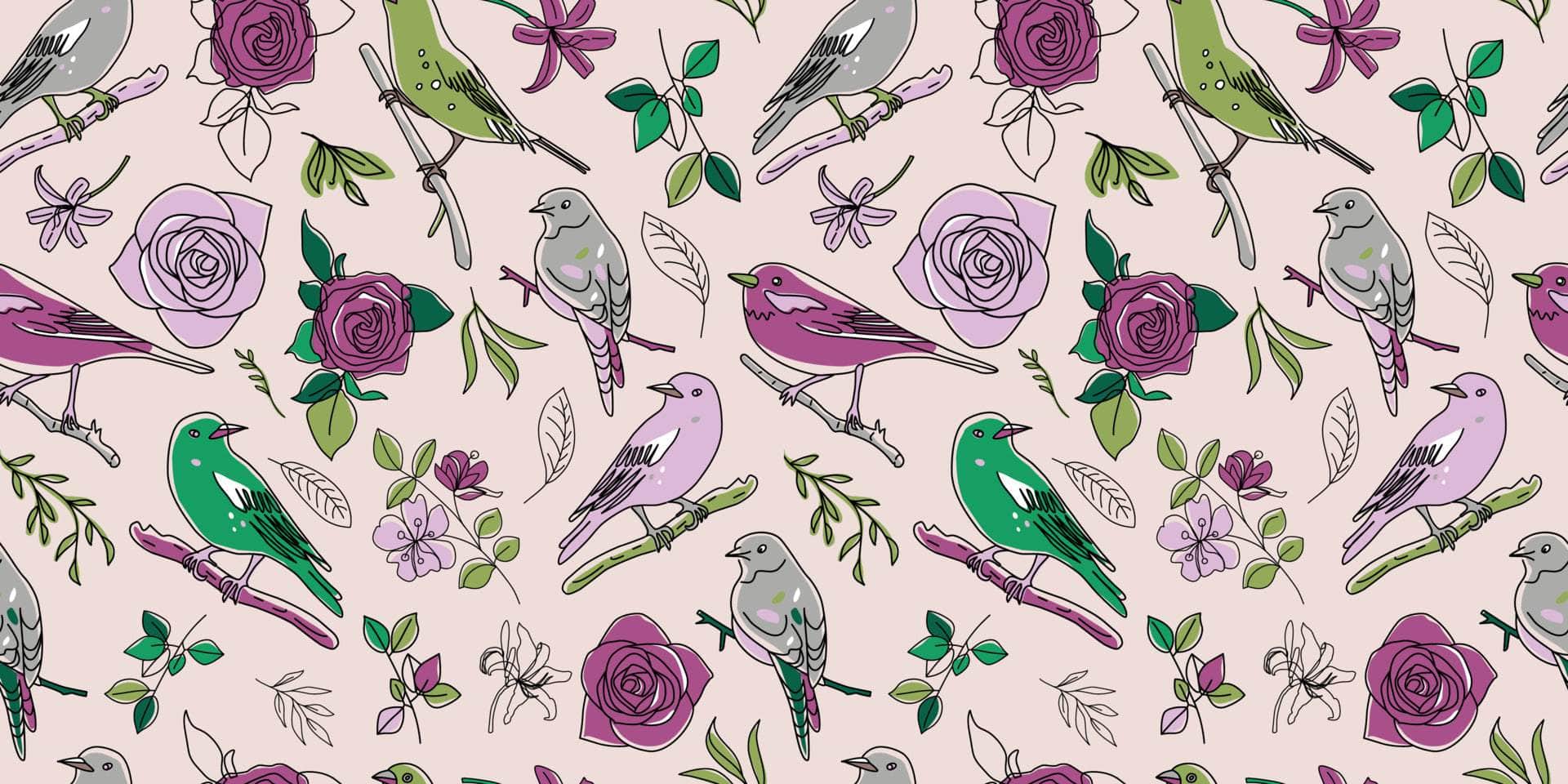 Watercolor Birds Vinyl