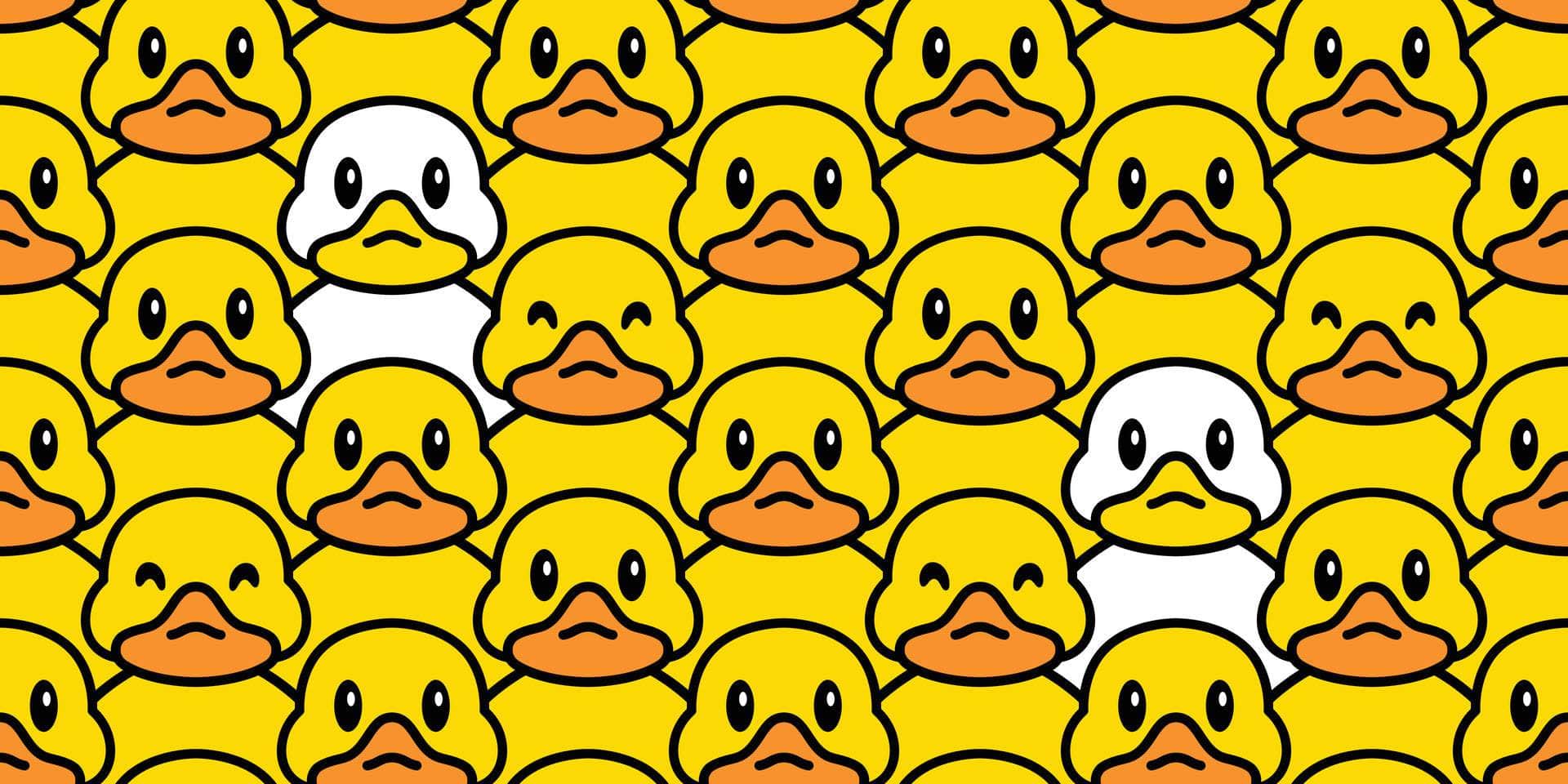 Yellow & White Ducks Vinyl