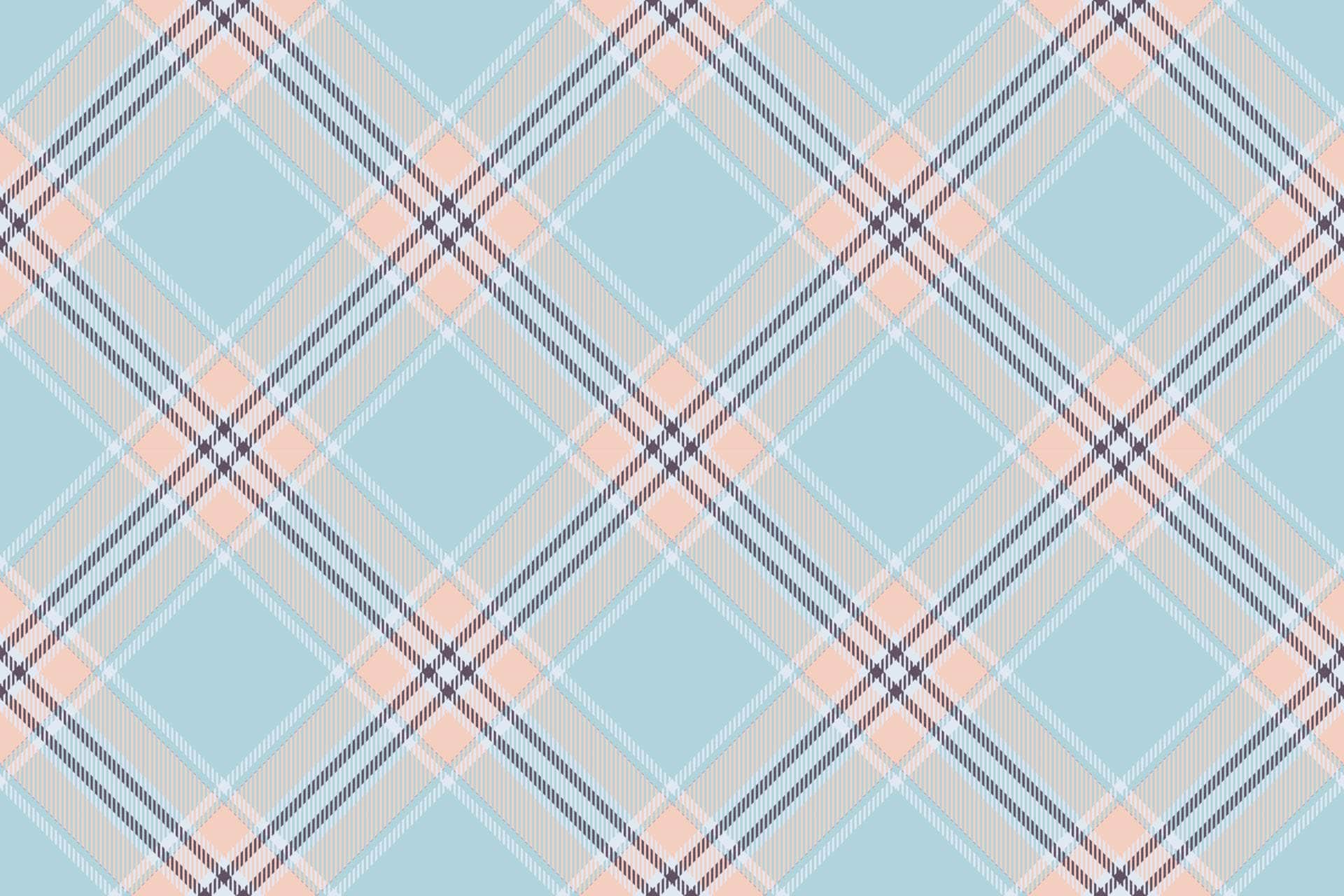 Baby Blue & Peach Plaid Vinyl