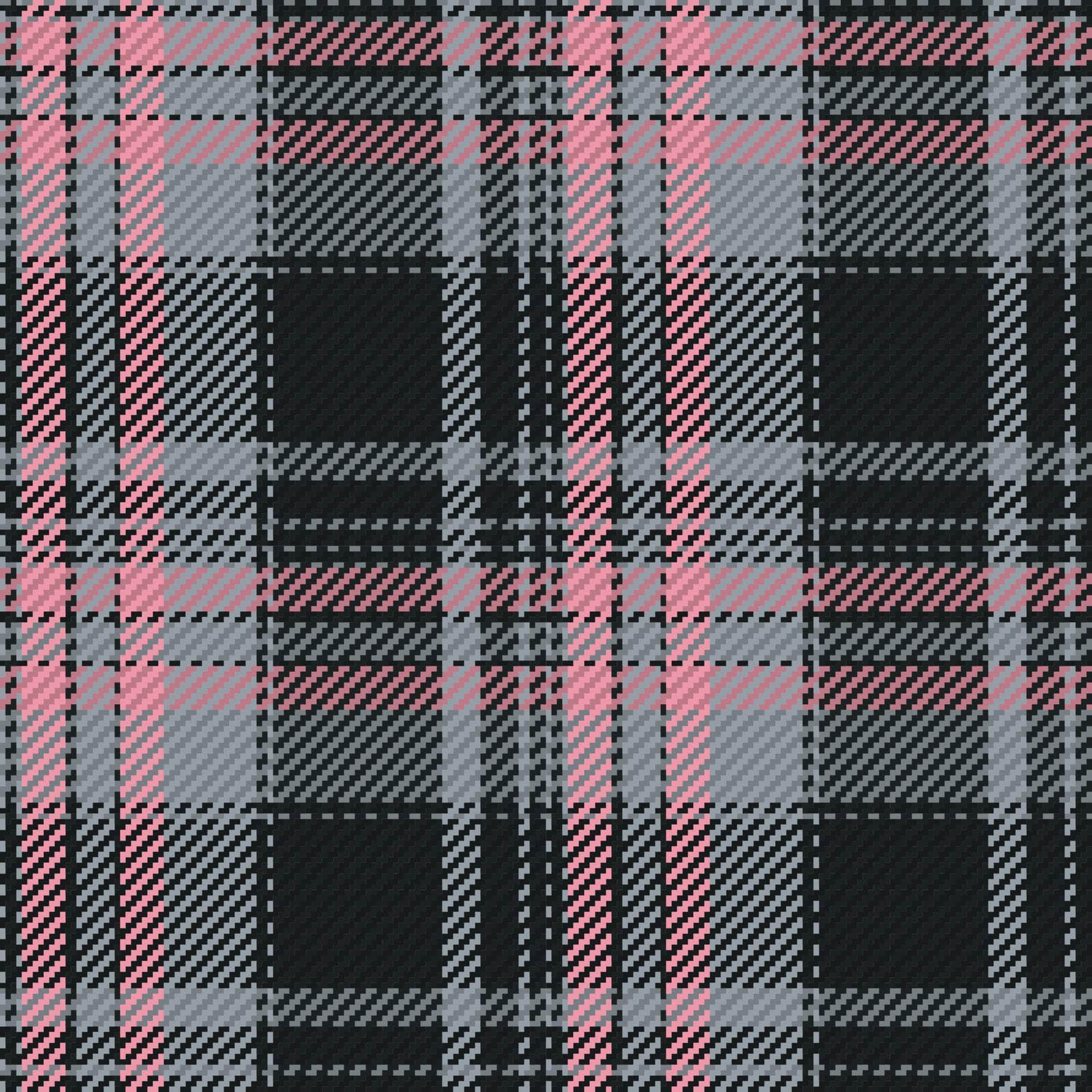 Black & Pink Plaid Vinyl