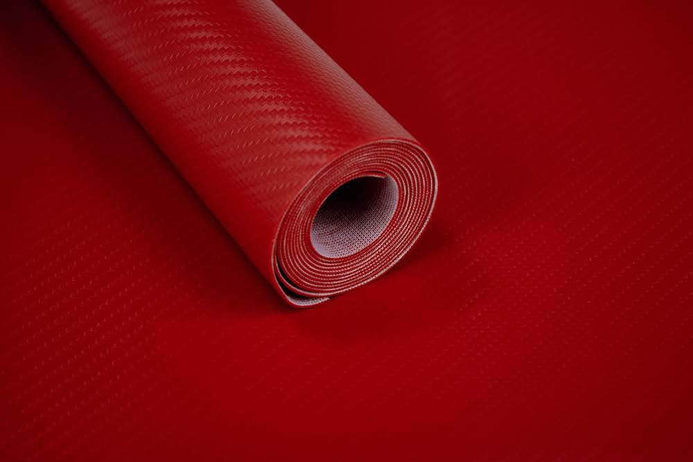 Carbon Fiber Red Roll Vinyl