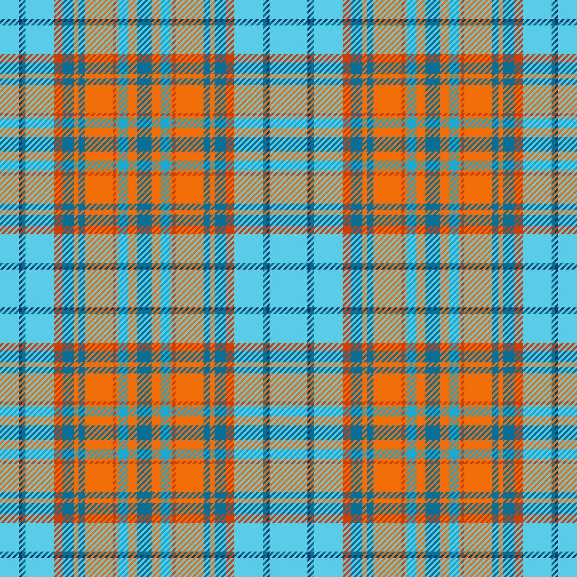 Orange & Blue Plaid Vinyl