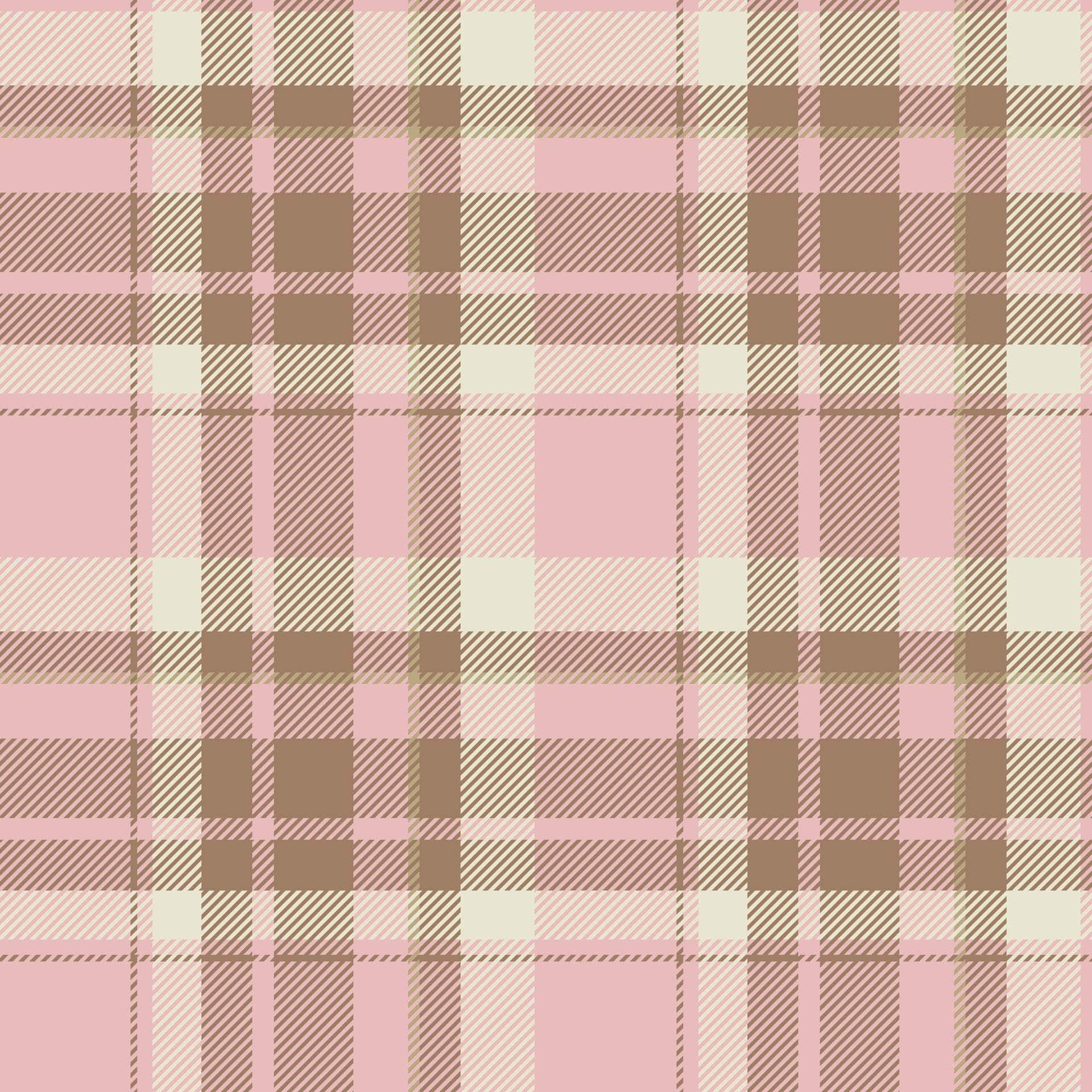 Pink & Brown Plaid Vinyl