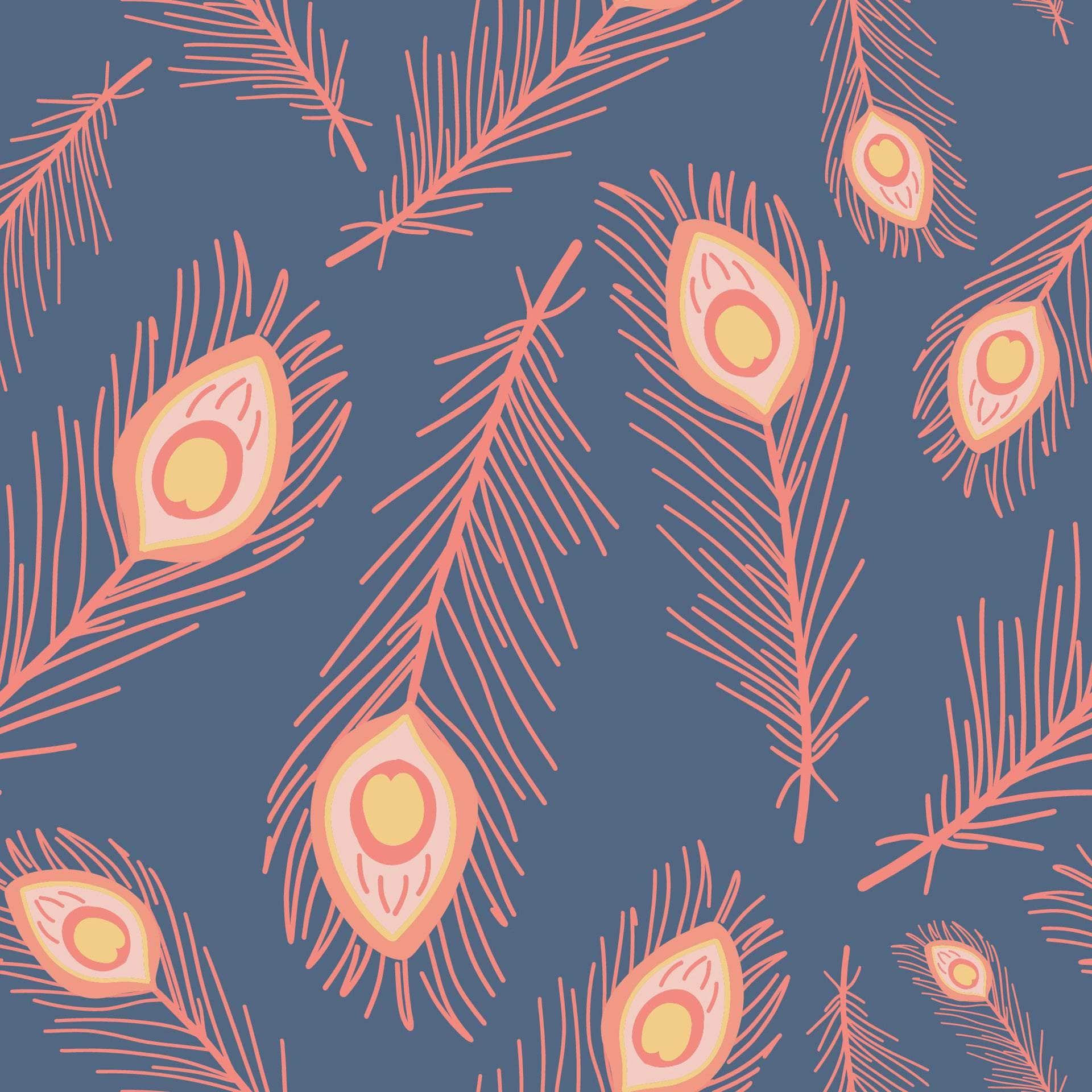 Pink Peacock Feather Vinyl