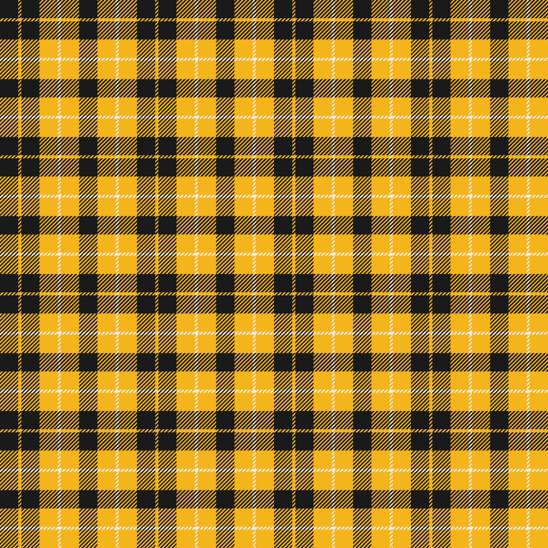 Plaid Check Yellow & Black Vinyl
