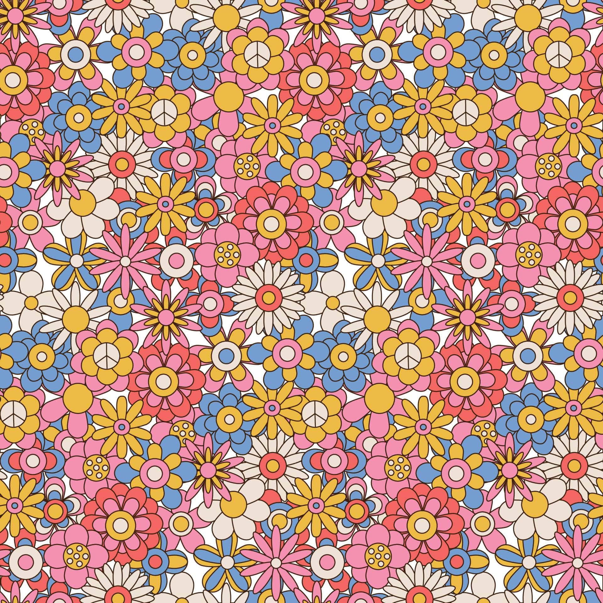 Retro Flowers Vinyl 