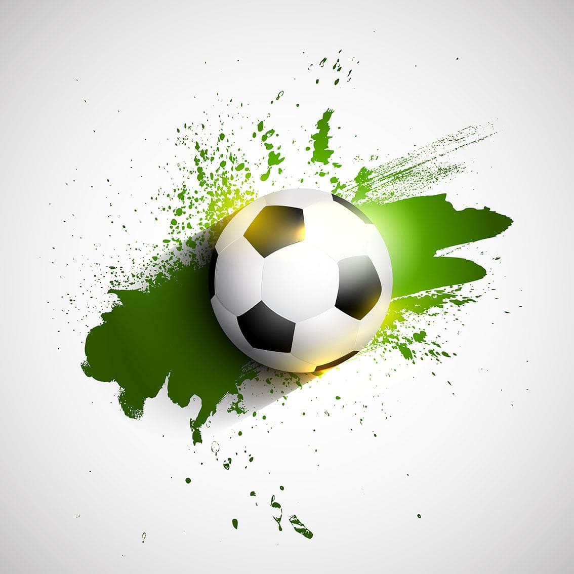 Soccer Ball On Green Spot Vinyl