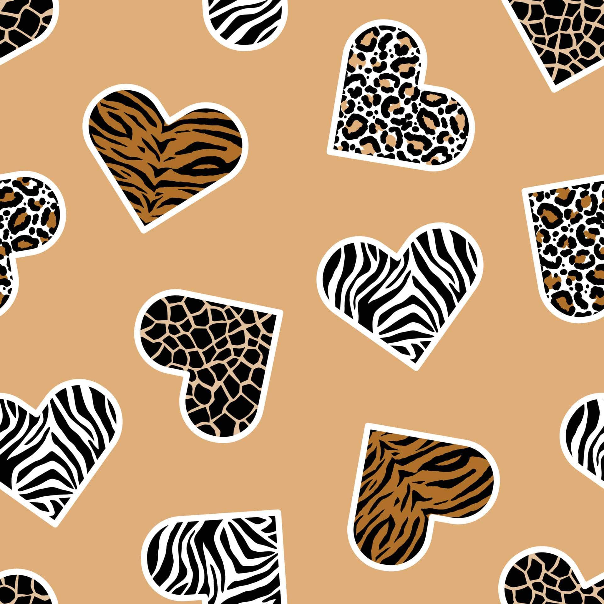 Animal Print Hearts Vinyl