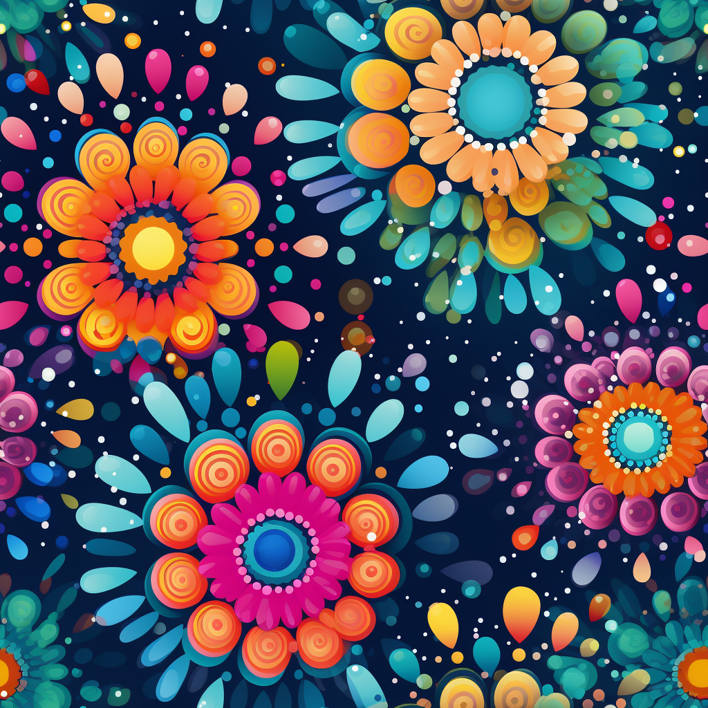 Mandala Flower Polka Dots Vinyl